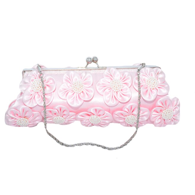 Poseta rafinata cu imprimeu floral ,3d,D&J Exclussive,roz