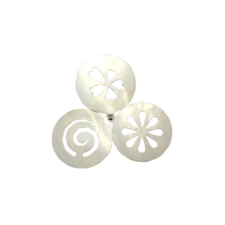 Set 3 forme pentru ornat cappucino, Ø8 cm, Perfect Home