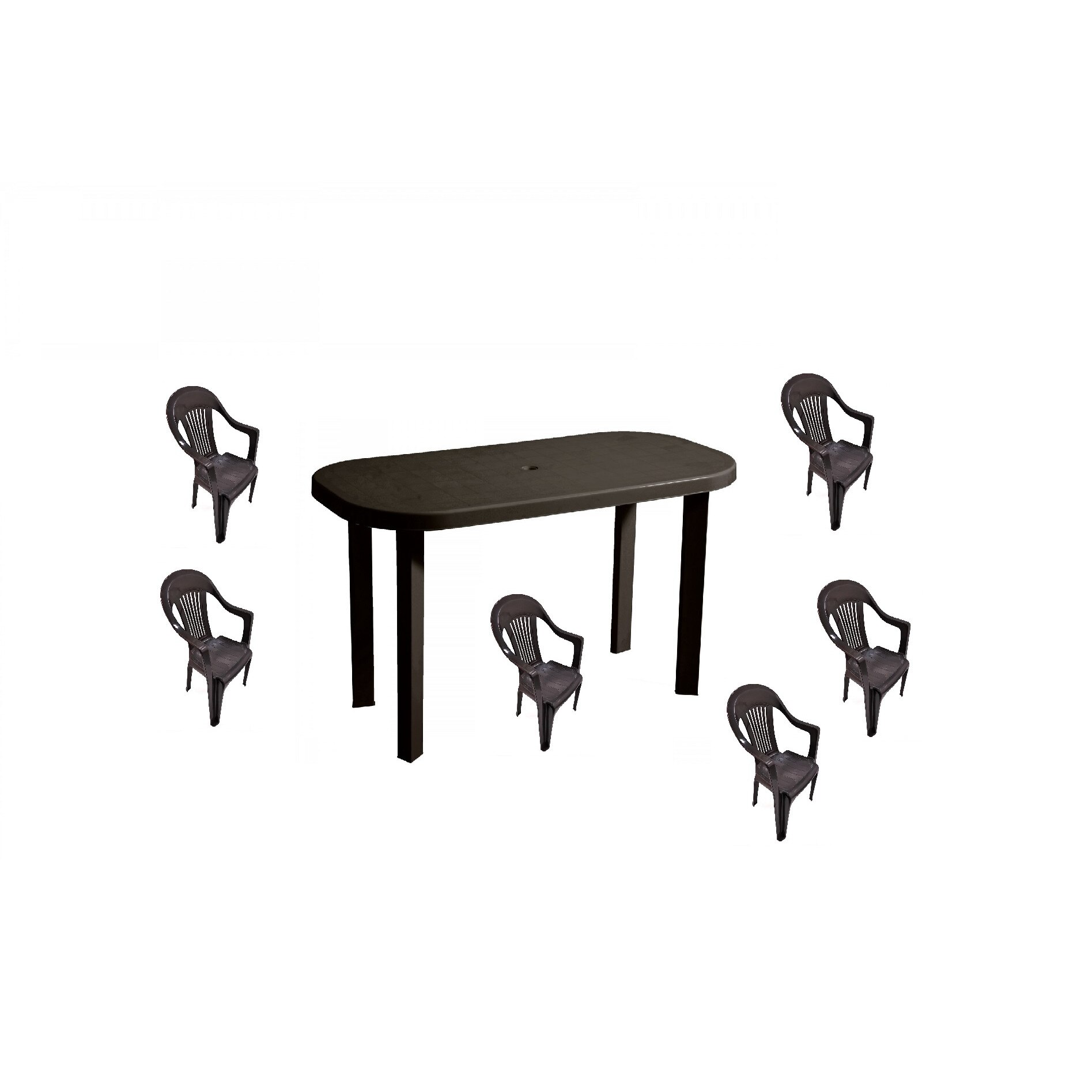 Set pentru gradina MagStar Sol masa si 6 scaune, Culoare Capucino