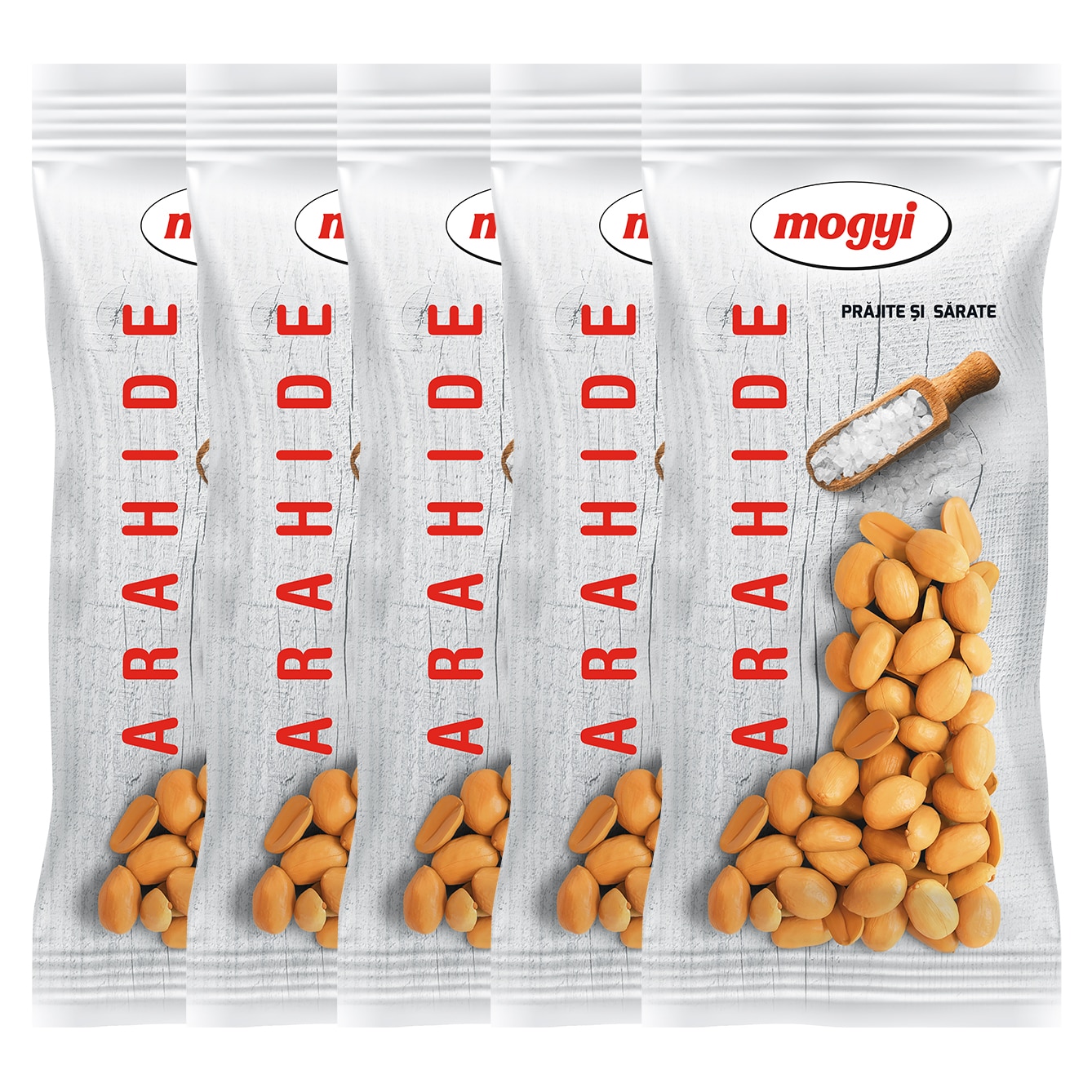 Arahide prajite si sarate 5*85g MOGYI