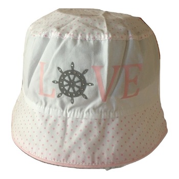 Palarie fete Marika ML0484 alb/ roz marime 48 cm Palarie fete Marika ML0484 alb/ roz marime 48 cm