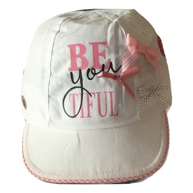 Sapca fete Marika ML 0596 alb/roz marime 48cm