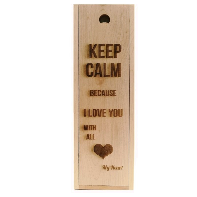 Cutie pentru sticla personalizata keep calm