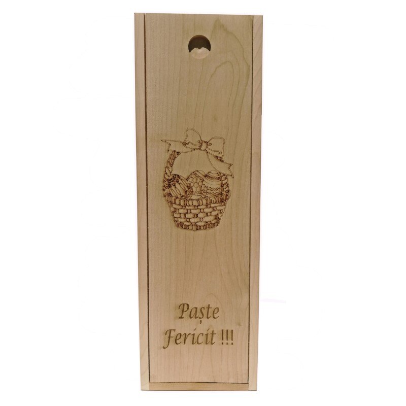 Cutie pentru vin personalizata Paste Fericit