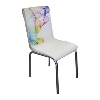 Scaun Dream, tapitat piele ecologica, picioare metalice, 87x40 cm, Multicolor Scaun Dream, tapitat piele ecologica, picioare metalice, 87x40 cm, Multicolor