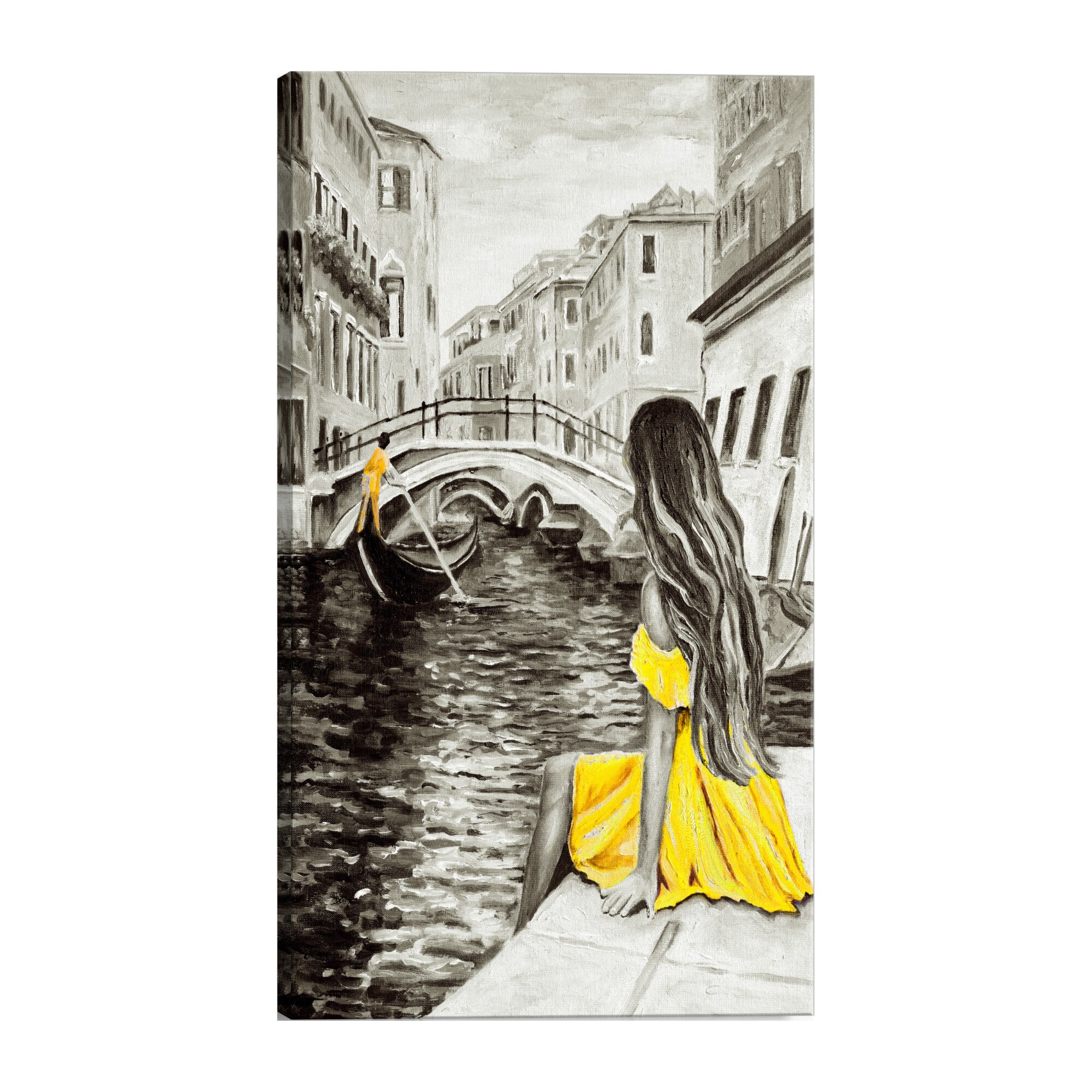 Tablou canvas - Far dreams galben vertical - 60 x 90 cm