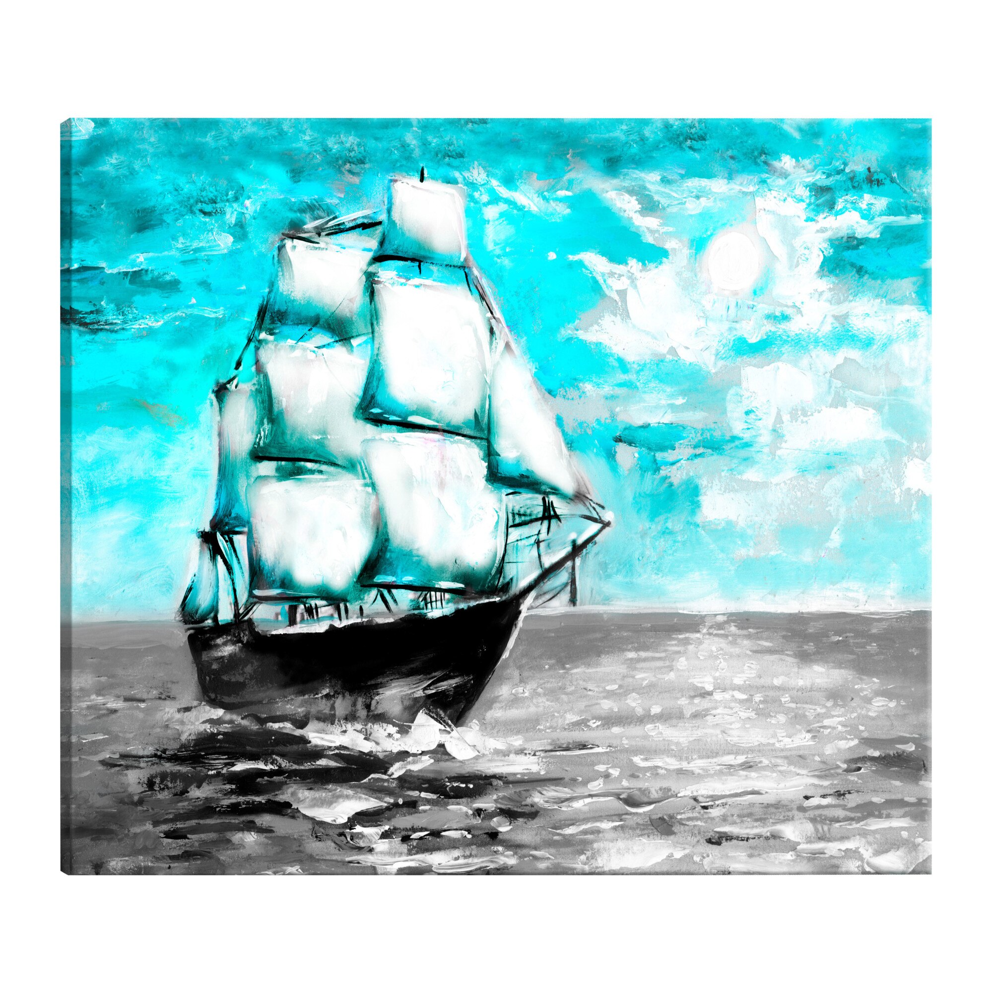 Tablou canvas - Croaziera de primavara albastru larg - 120 x 80 cm