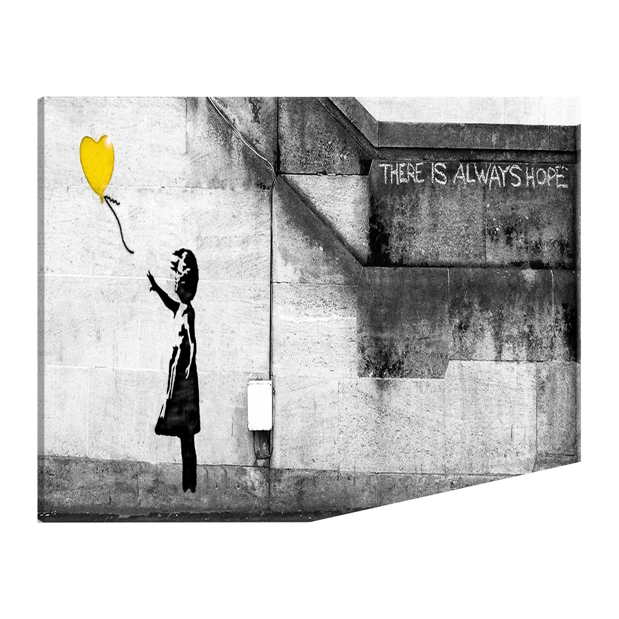 Tablou canvas - Exista intotdeauna speranta galben ingust - 150 x 50 cm