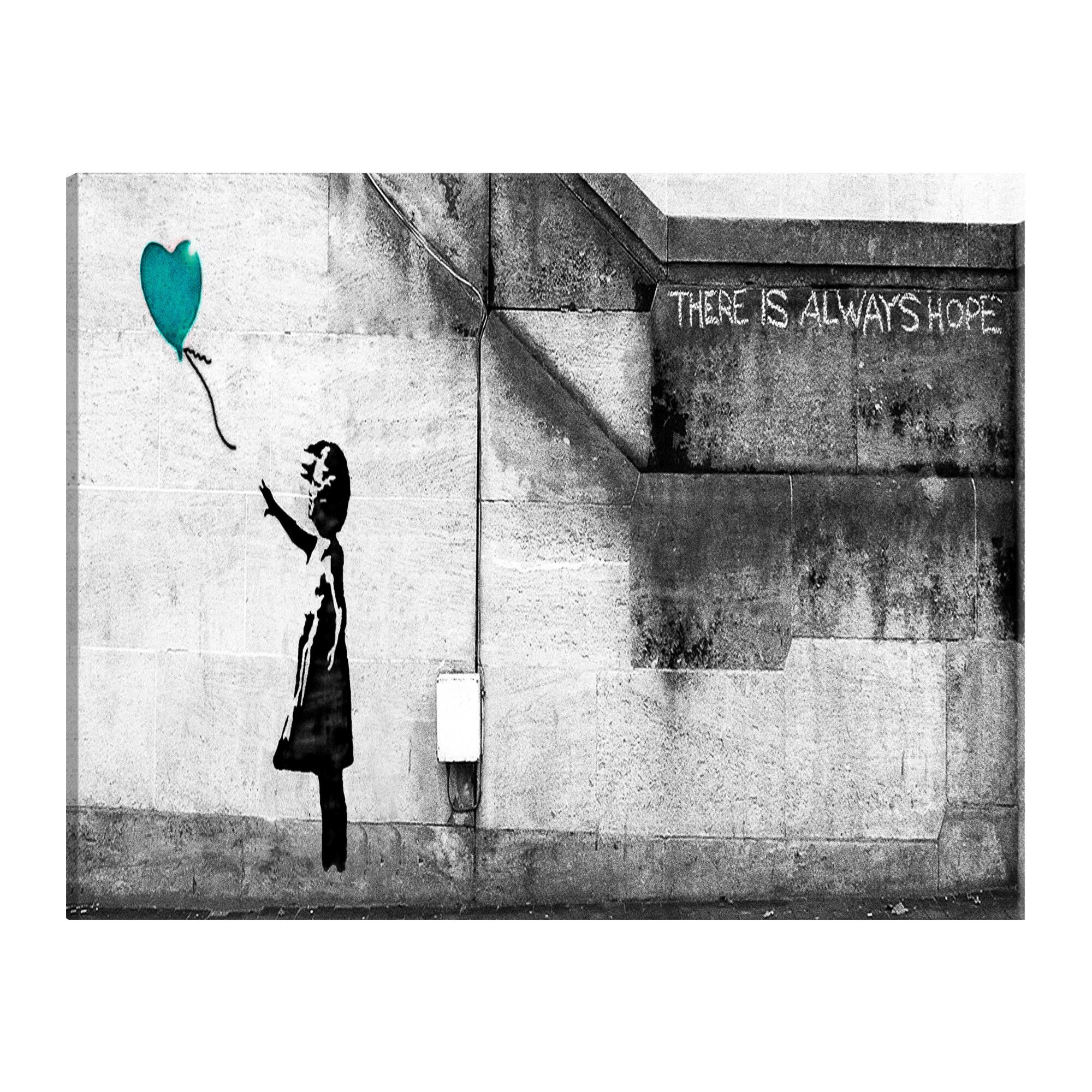 Tablou canvas - Exista intotdeauna speranta turcoaz ingust - 135 x 45 cm