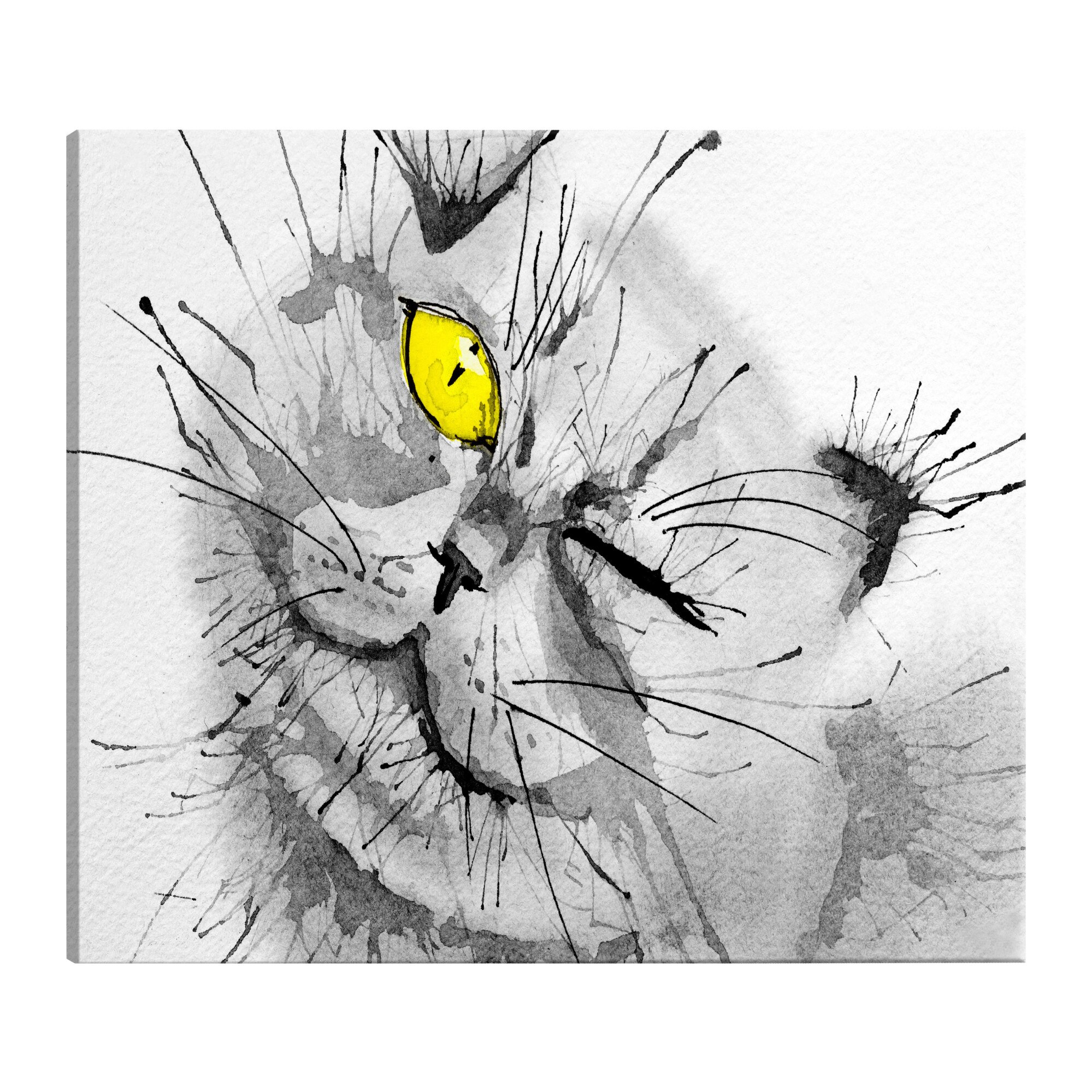 Tablou canvas - Happy look galben larg - 90 x 60 cm