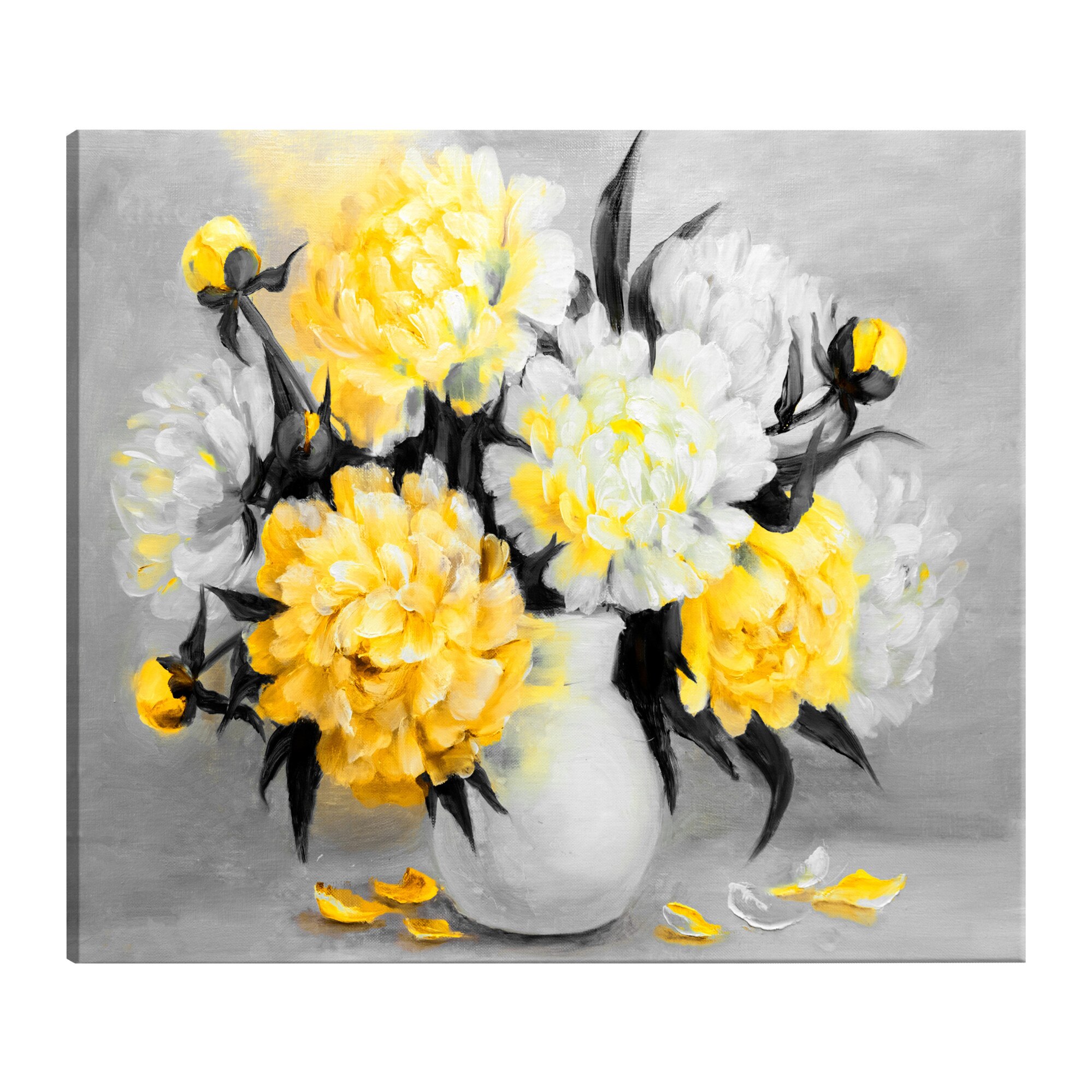 Tablou canvas - Culori parfumate galben larg - 120 x 80 cm