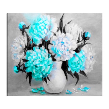 Tablou canvas - Culorile parfumate albastru larg - 120 x 80 cm