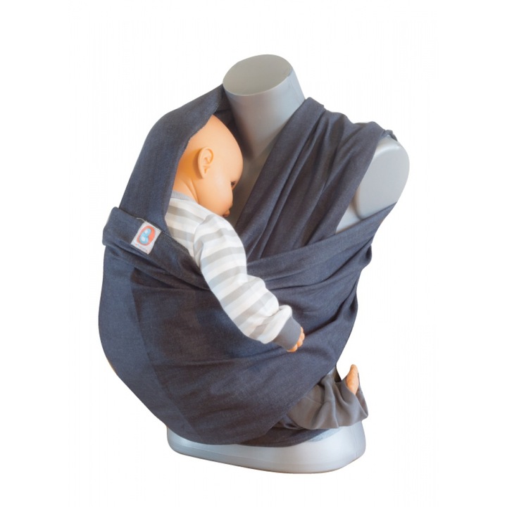 Wrap Barbabebe, BS1003, Bumbac, 4.8 m, 18 kg, Gri denim