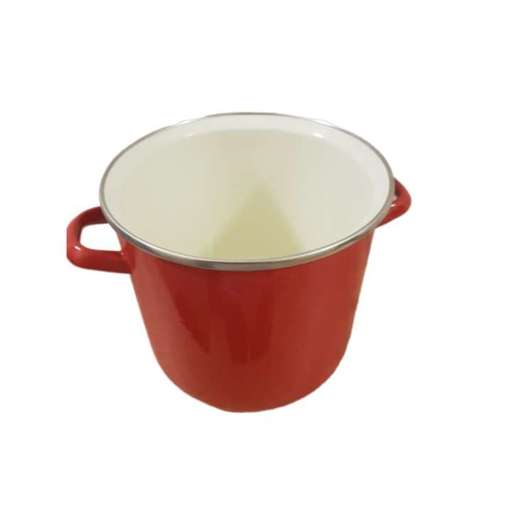 Oala pentru fiert lapte, fara capac, rosu, 3 l