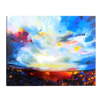 Tablou canvas - Cer colorat ingust - 150 x 50 cm