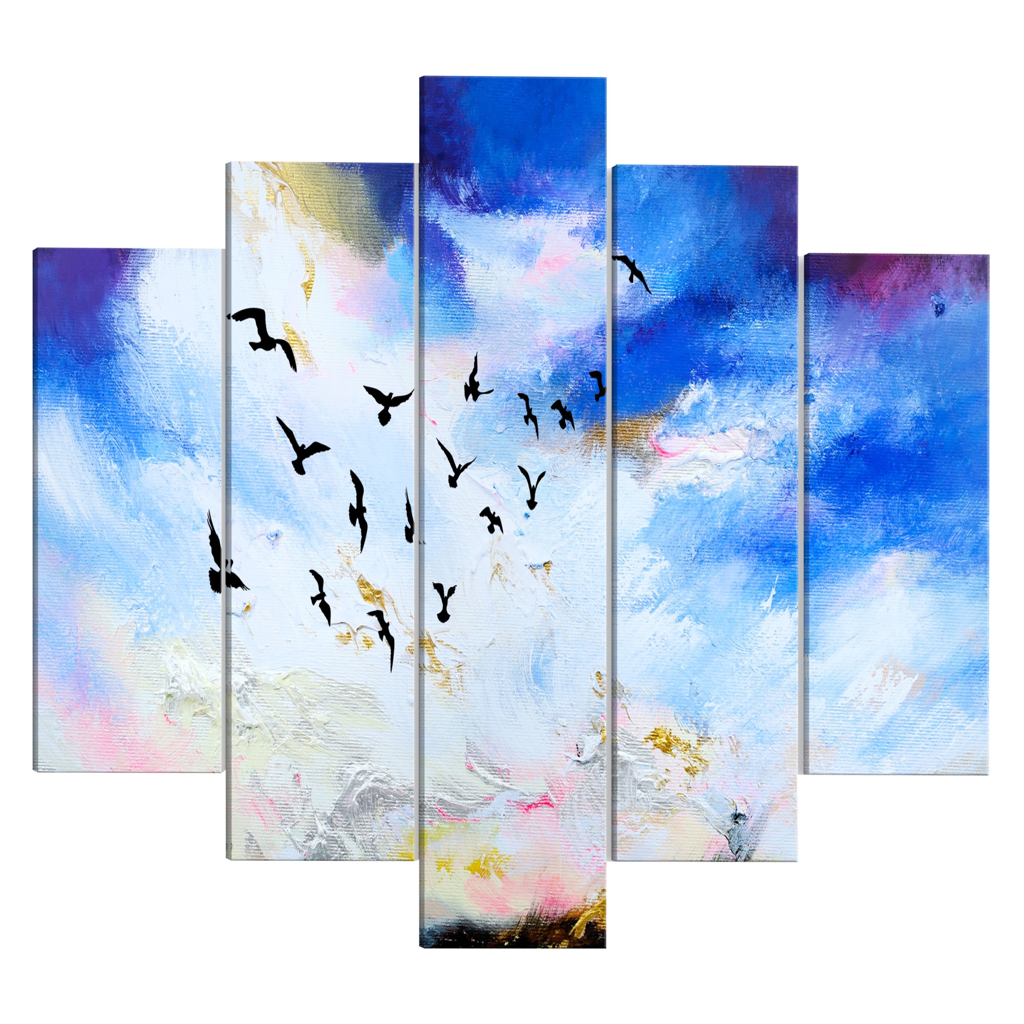 Tablou canvas 5 piese - Vine toamna lata - 100 x 50 cm