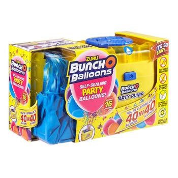 Set petrecere Bunch O Balloons cu 16 baloane si pompa - Blue Set petrecere Bunch O Balloons cu 16 baloane si pompa - Blue