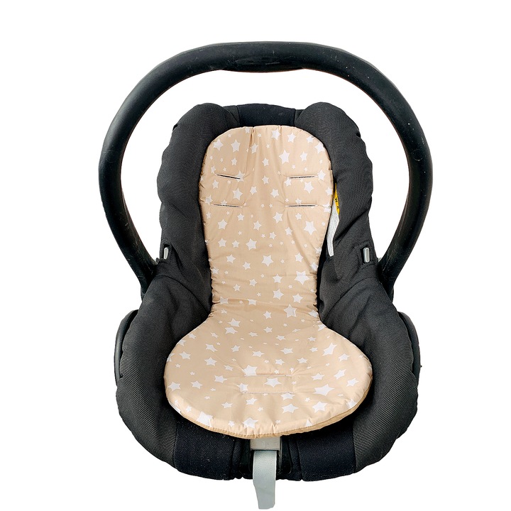 Covoras pentru carucior Kapinkata, Model Nova, Stele Bej, 65x29 cm