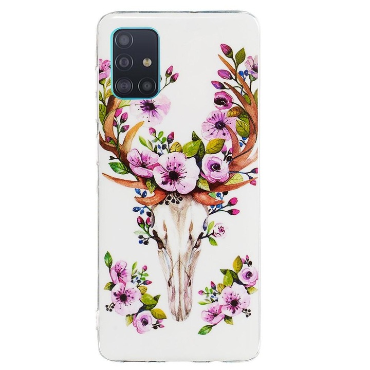 A tok kompatibilis a SAMSUNG Galaxy A51 Phosphorescent Life modellel, szilícium, TPU többszínű