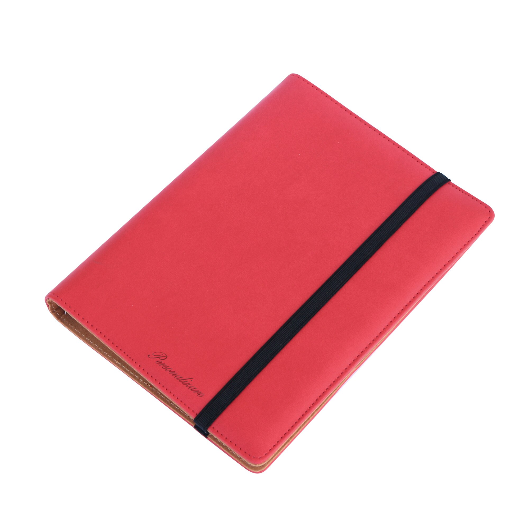 Agenda nedatata personalizata prin gravura DELUXE Edition rosie