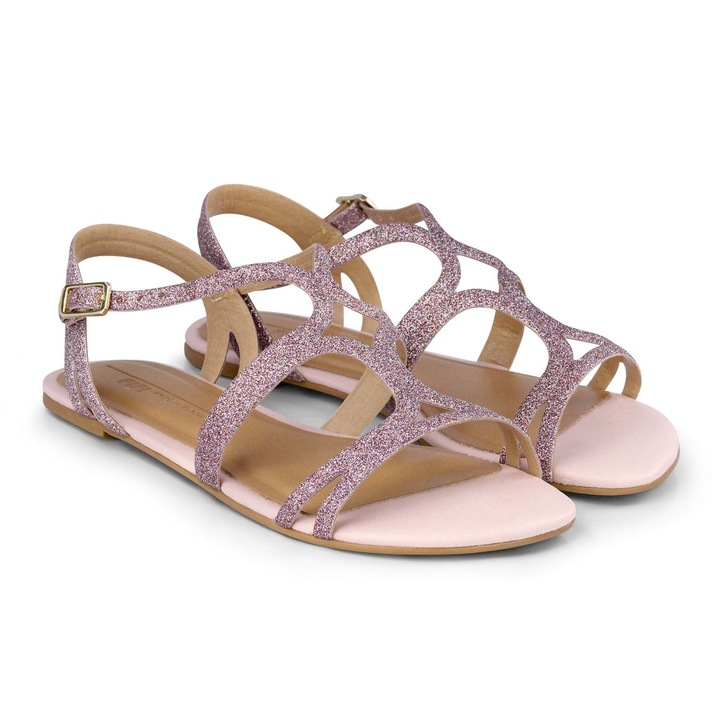 Детски Сандали за момиче BiBi Shoes Little Me Glitter Sweet, Розов, 37 EU