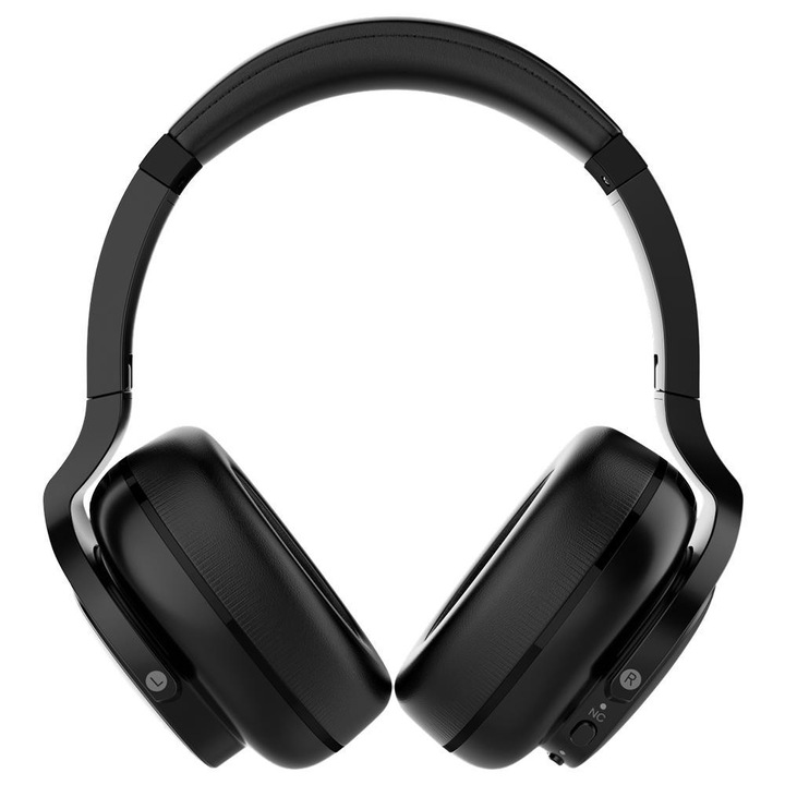 Аудио слушалки COWIN E9 Active Noise Cancelling, Bluetooth 5.0, over-ear, Време за възпроизвеждане до 30 часа, Черен