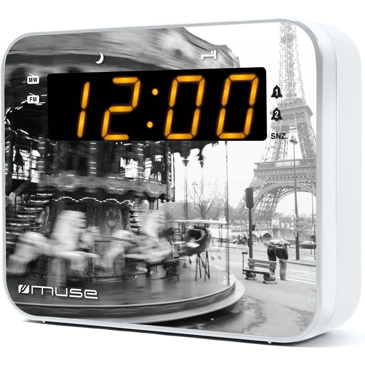 Radio cu ceas Muse M-165 OP, Dual Alarm, LED