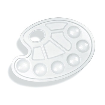 Paleta pictura din plastic cu 10 compartimente, 12.5 x 6.5 cm Paleta pictura din plastic cu 10 compartimente, 12.5 x 6.5 cm