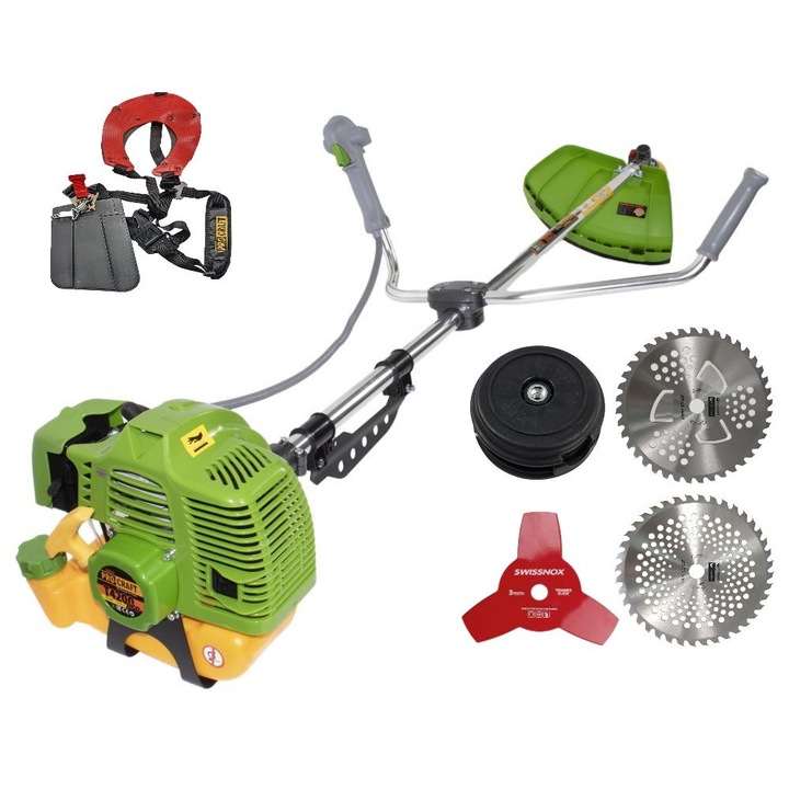 Motocoasa benzina Procraft T4200 Pro, 5.7CP, 4200W, 4 sisteme de taiere