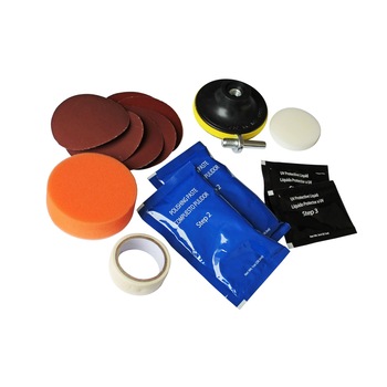 Kit pentru lustruirea farurilor auto, Paolo, 13 piese, Multicolor Kit pentru lustruirea farurilor auto, Paolo, 13 piese, Multicolor