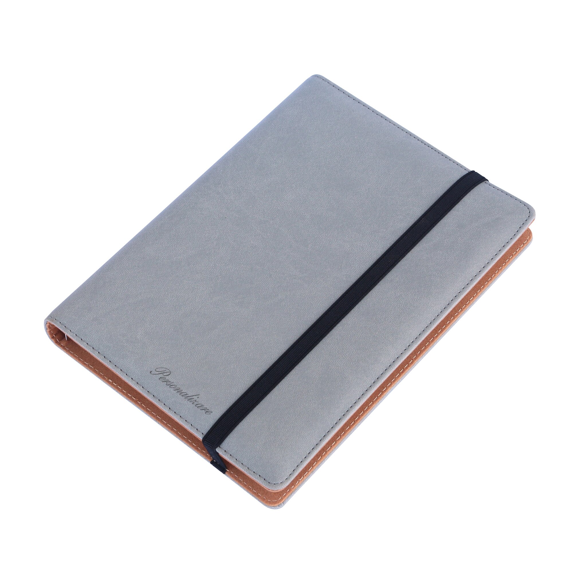Agenda nedatata personalizata prin gravura DELUXE Edition gri