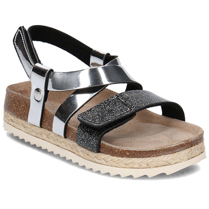 Детски сандали, Superfit, сив/черен, 26