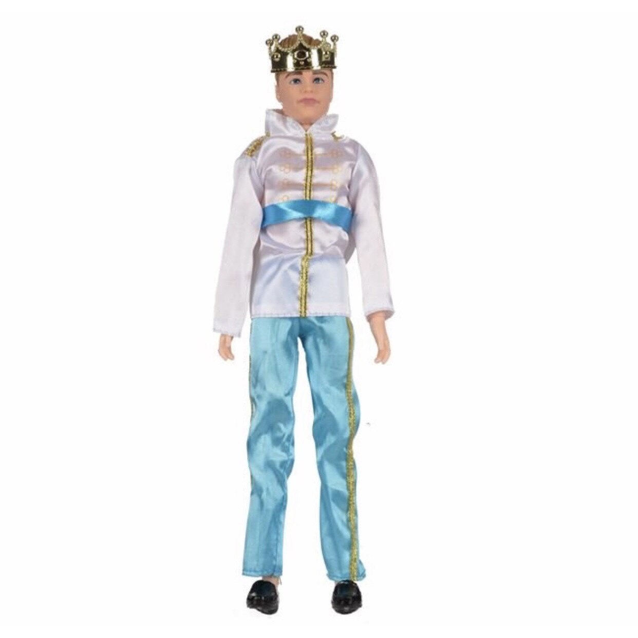 Papusa Brad manechin imbracat in print cu coroana, ATS, 30 cm, pentru copii