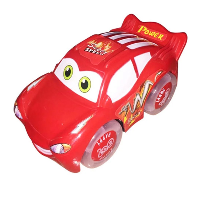 Masina cu sunet, lumina si miscare multidirectionala, rosie, din plastic, + 3 ani, ATS