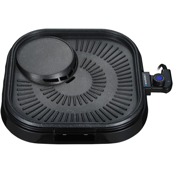 Gratar electric GTR601, 1500 W, Temperatura reglabila, Plita 40x40 cm, Negru