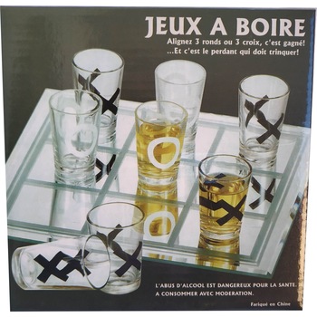 Joc X-O cu pahare shot, Clau M Joc X-O cu pahare shot, Clau M