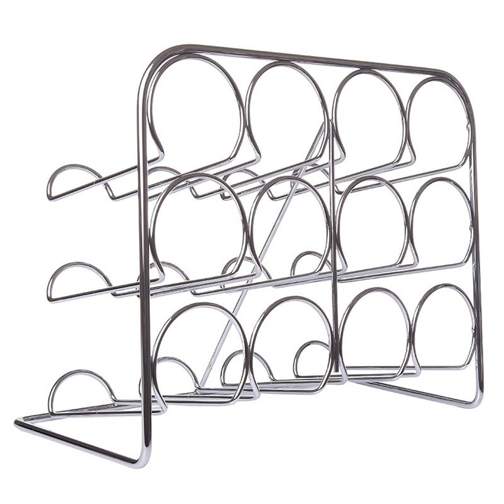 Raft cromat Pisa pentru 12 sticle vin