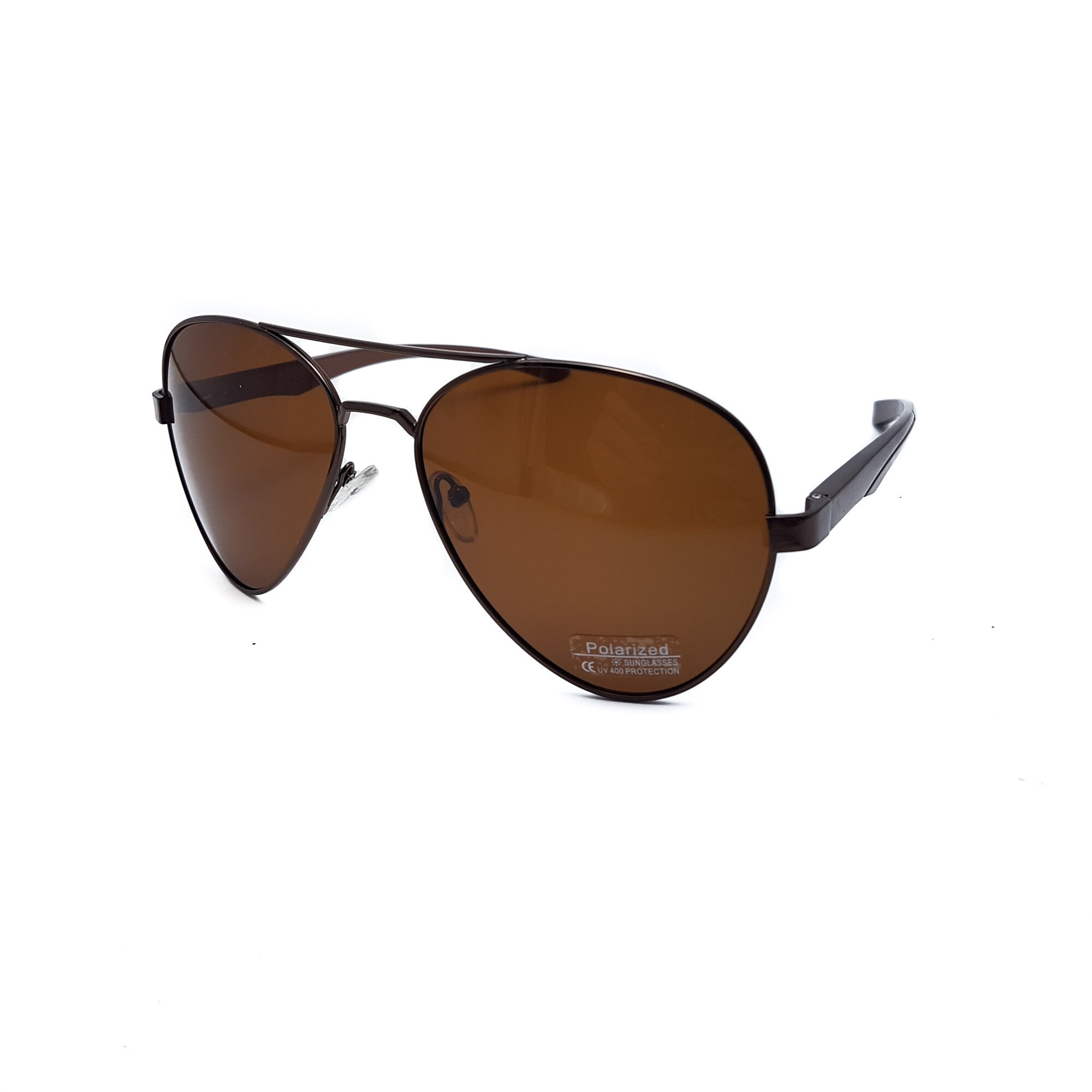 Ochelari de soare Polarizati, Pentru Soferi, brat aluminiu, maro, P1045C2
