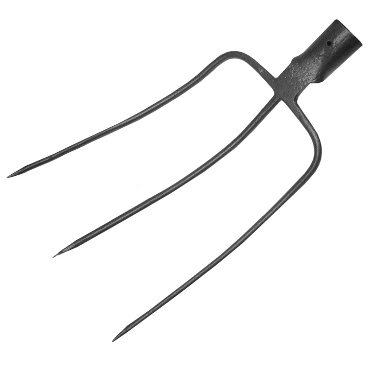 EvoTools Сива въглеродна кована вилка, 3 зъба