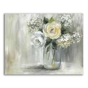 Tablou Canvas - Flori albe, Floare, Primavara, Vaza, 40 x 50 cm Tablou Canvas - Flori albe, Floare, Primavara, Vaza, 40 x 50 cm