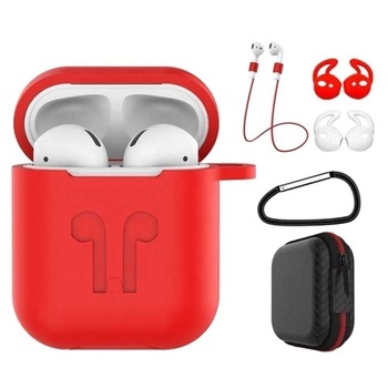 Set 6 accesorii AirPods, culoare rosie Set 6 accesorii AirPods, culoare rosie