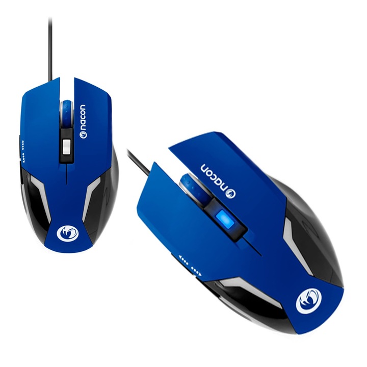 Mouse Gaming Nacon Gm105 Cu Cablu 2400Dpi Blue Pc