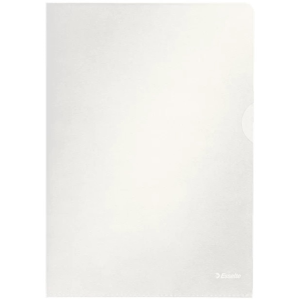 Set mape de protectie Esselte Standard A4, 115 microni, A4, deschidere in L, 100buc/cutie