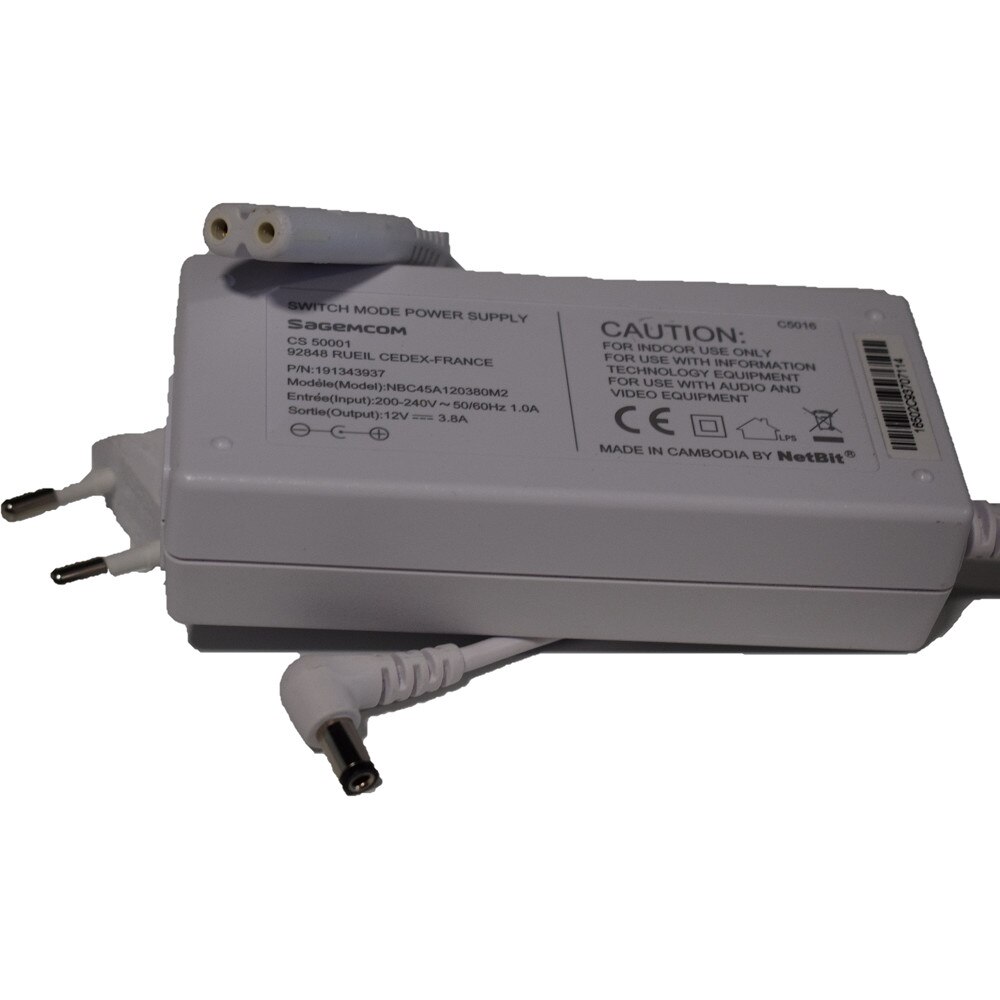 Chargeur Secteur 12V 5A (60W) Pour Décodeur TV Sagemcom