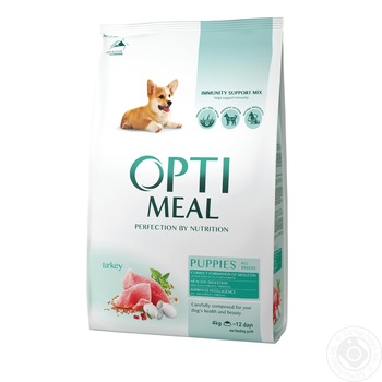 Hrana uscata catei, Optimeal, cu Curcan, 4kg Hrana uscata catei, Optimeal, cu Curcan, 4kg