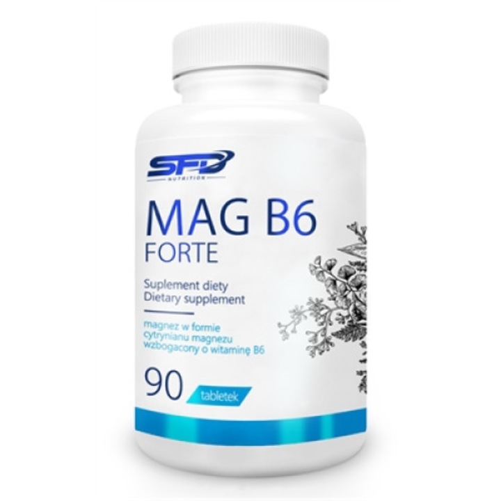 Магнезий с витамин B6, SFD Mag B6 Forte - 90 таблетки (45 дози)