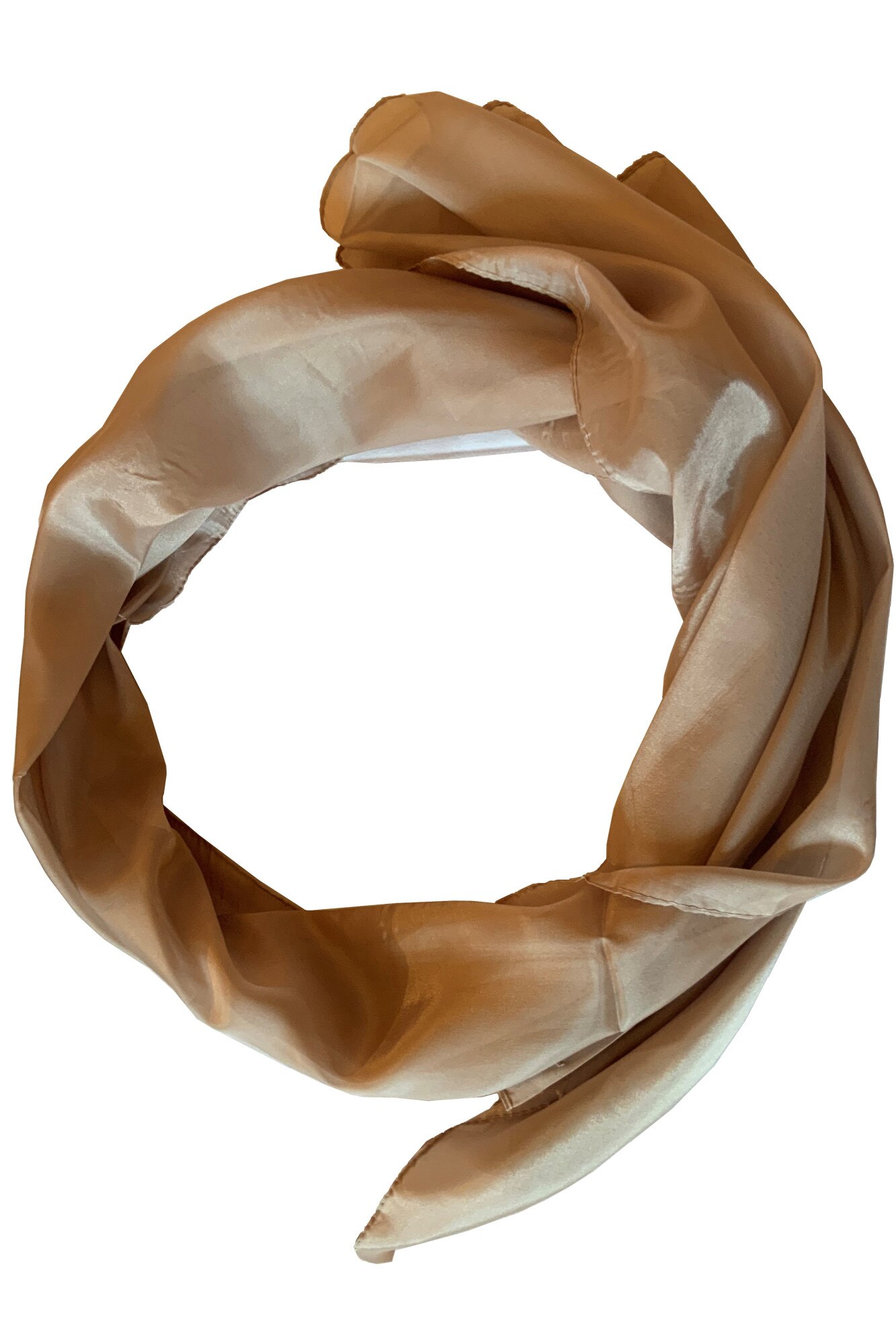 Esarfa matase Lakshmi shop, bronz auriu, 160 x 60 cm