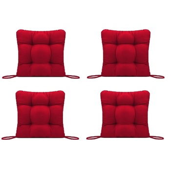 Set Perne decorative pentru scaun de bucatarie sau terasa, dimensiuni 40x40cm, culoare visiniu, 4buc/set Set Perne decorative pentru scaun de bucatarie sau terasa, dimensiuni 40x40cm, culoare visiniu, 4buc/set