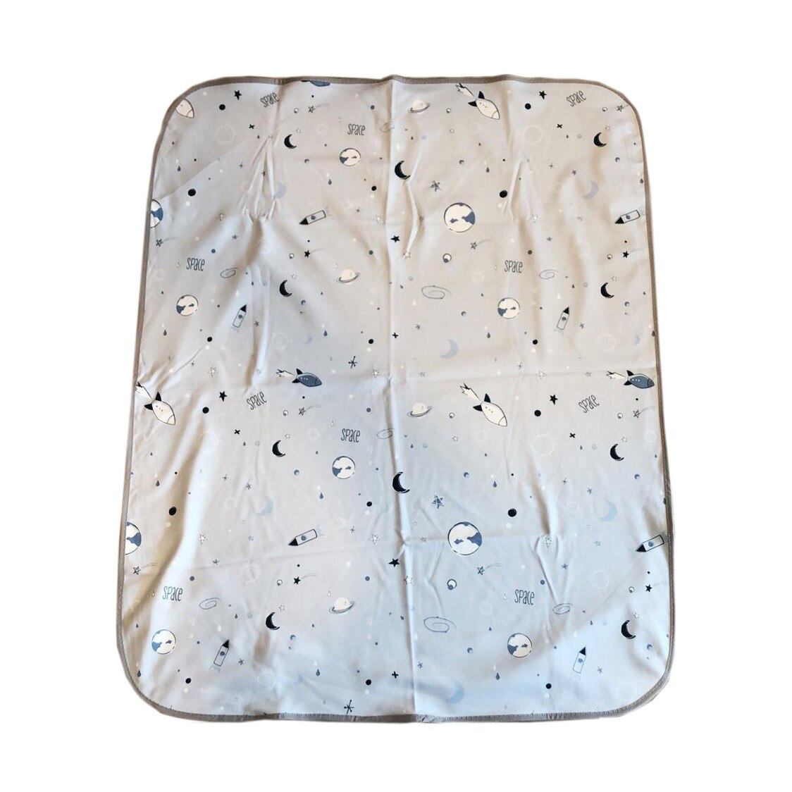 Paturica foto 2 IN 1, limba romana, Blue, Bumbac 100%, 80 x 100 cm