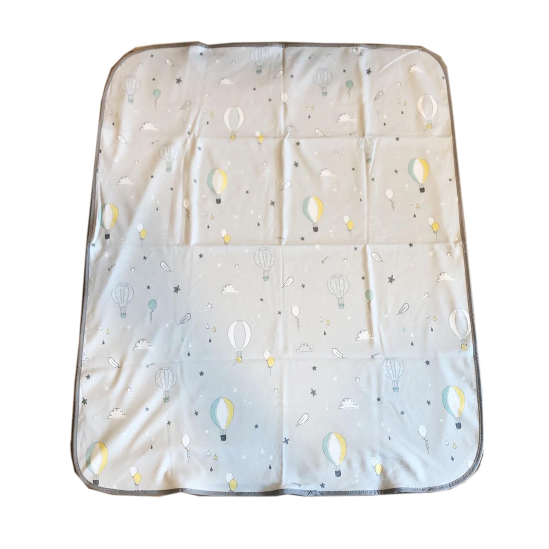 Paturica foto 2 IN 1, limba romana, Gri, Bumbac 100%, 80 x 100 cm